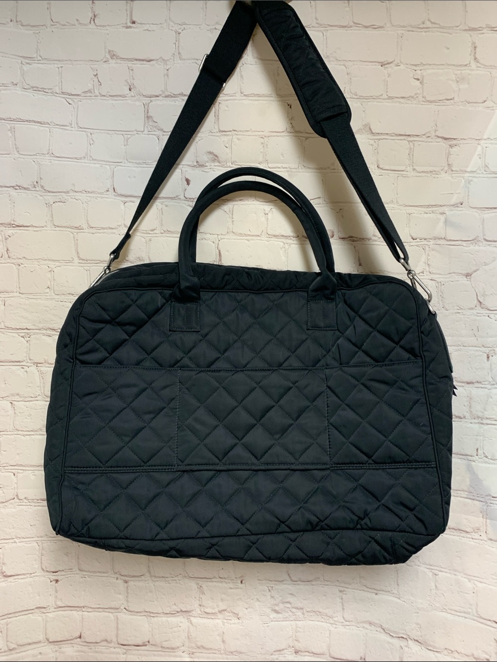 Vera Bradley Iconic Traveler Weekender Black Twill Quilt Bag - Picture 5 of 11
